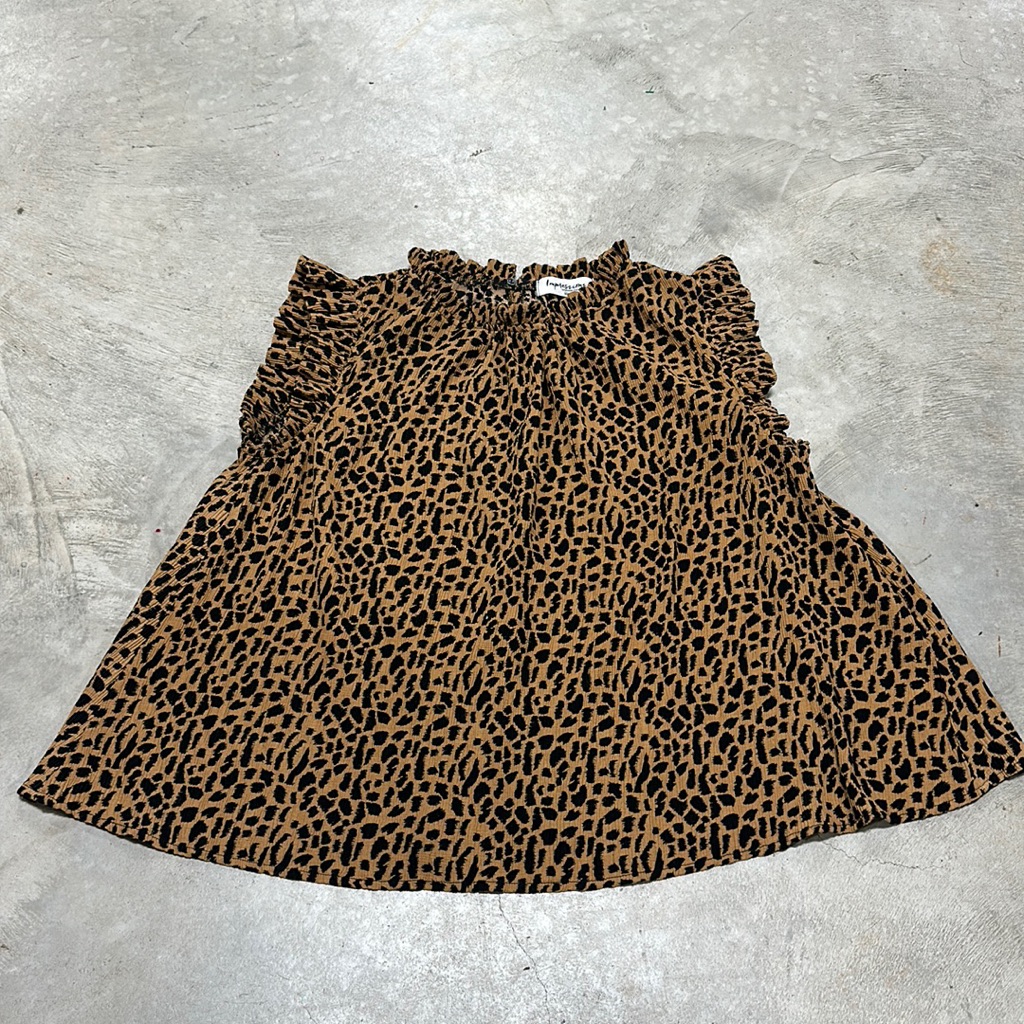 Animal Print Sleeveless Top  Impressions Brand  Size M  M50